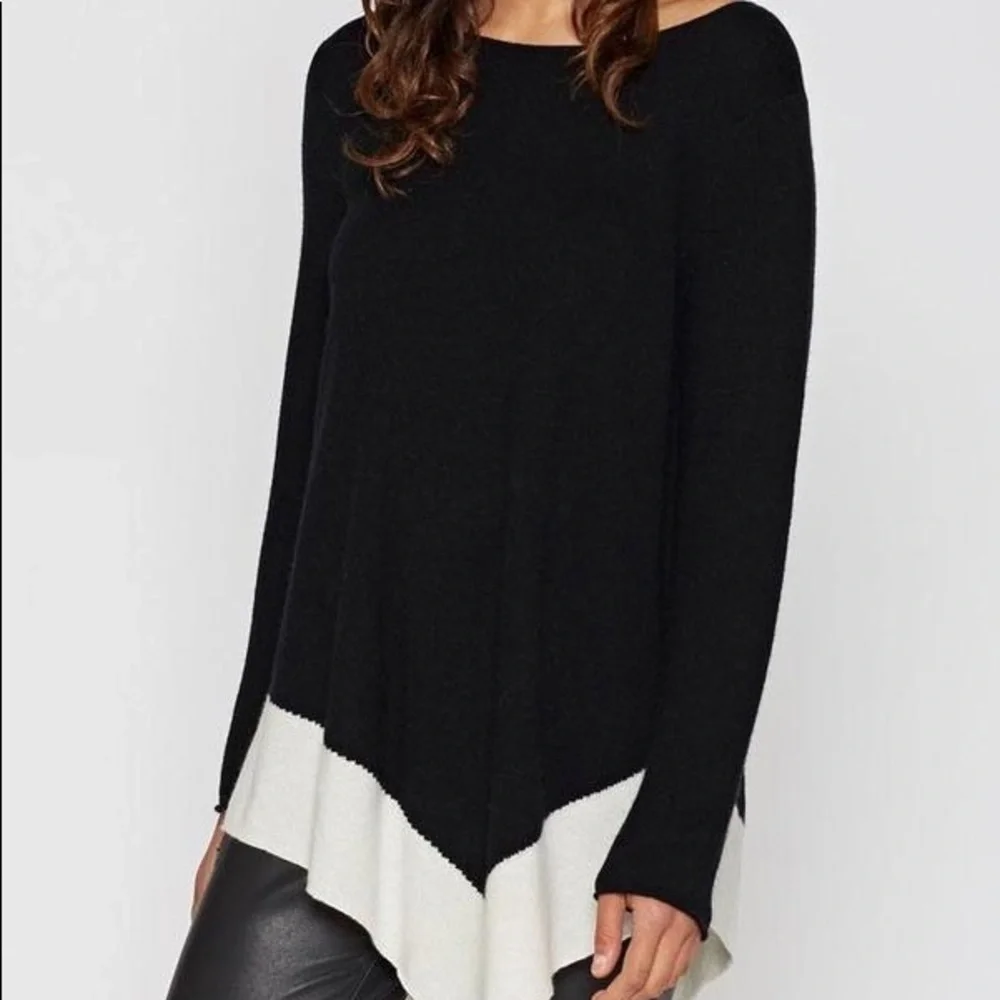 Joie Tambrel Sweater; Black & White - Picture 1 of 8
